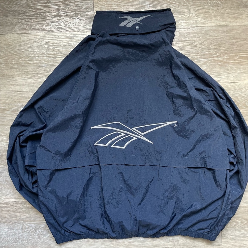 Vintage Y2K Reebok Navy Nylon Jacket